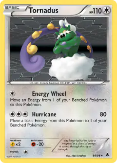 Tornadus Rare Holo card from Emerging Powers