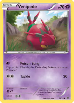 Venipede Common card from Emerging Powers