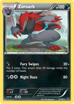 Zoroark Rare Holo card from Emerging Powers