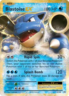 Blastoise-EX Rare Holo EX card from Evolutions