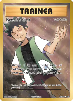 Brock's Grit Rare Ultra card from Evolutions