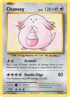 Chansey Rare Holo card from Evolutions