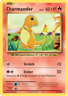 Charmander Common card from Evolutions