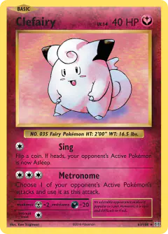 Clefairy Rare Holo card from Evolutions