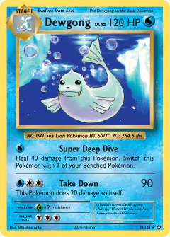 Dewgong Rare card from Evolutions
