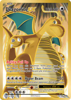 Dragonite-EX Rare Ultra card from Evolutions