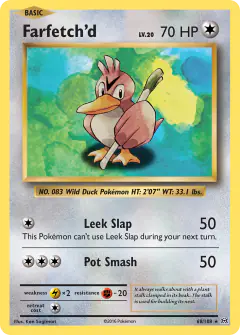 Farfetch'd Rare card from Evolutions