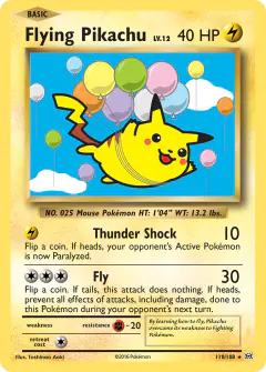 Flying Pikachu Rare Secret card from Evolutions