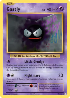 Gastly Common card from Evolutions