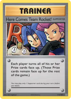 Here Comes Team Rocket! Rare Secret card from Evolutions