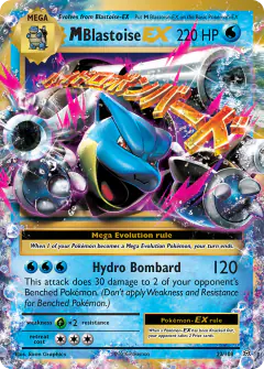 M Blastoise-EX Rare Holo EX card from Evolutions