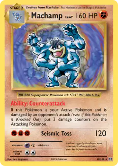 Machamp Rare Holo card from Evolutions