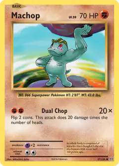 Machop Common card from Evolutions