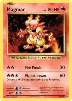 Magmar Uncommon card from Evolutions