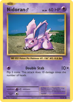 Nidoran ♂ Common card from Evolutions