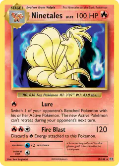Ninetales Rare Holo card from Evolutions