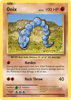 Onix Common card from Evolutions