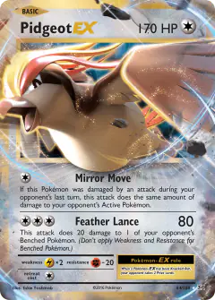Pidgeot-EX Rare Holo EX card from Evolutions