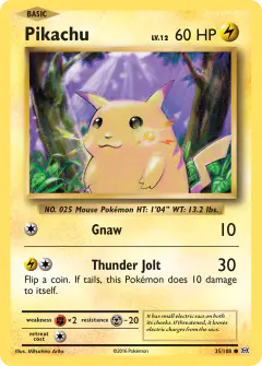 Pikachu Common card from Evolutions