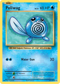 Poliwag Common card from Evolutions
