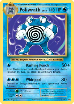 Poliwrath Rare Holo card from Evolutions