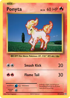 Ponyta Common card from Evolutions