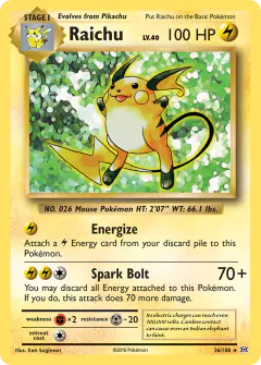 Raichu Rare Holo card from Evolutions