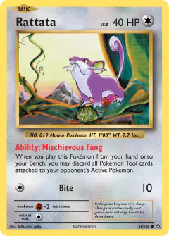 Rattata Common card from Evolutions