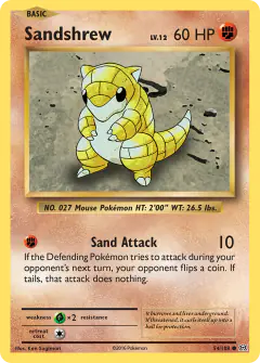 Sandshrew Common card from Evolutions