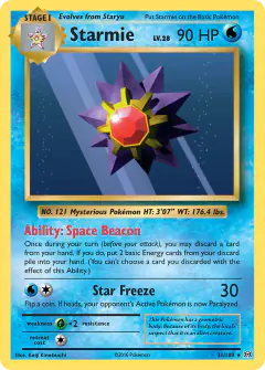 Starmie Rare card from Evolutions
