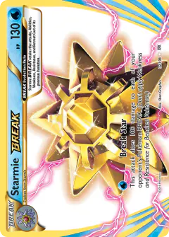 Starmie BREAK Rare BREAK card from Evolutions
