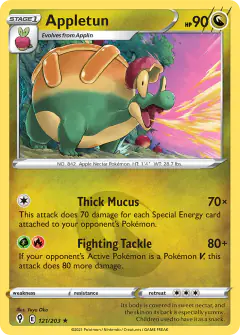 Appletun Rare card from Evolving Skies