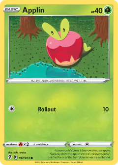 Applin Common card from Evolving Skies