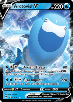 Arctovish V Rare Holo V card from Evolving Skies