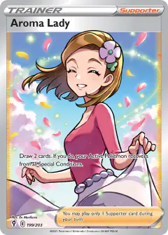 Aroma Lady Rare Ultra card from Evolving Skies