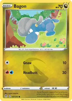 Bagon Common card from Evolving Skies