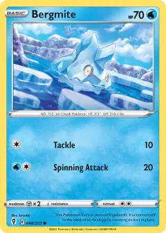 Bergmite Common card from Evolving Skies