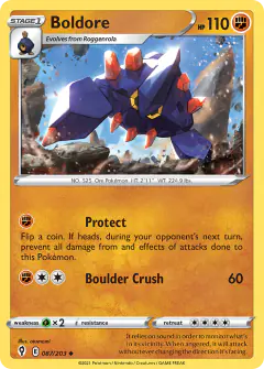 Boldore Uncommon card from Evolving Skies