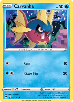 Carvanha Common card from Evolving Skies