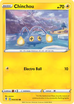 Chinchou Common card from Evolving Skies