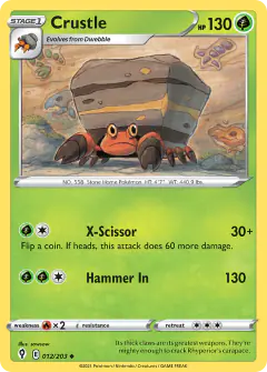 Crustle Uncommon card from Evolving Skies