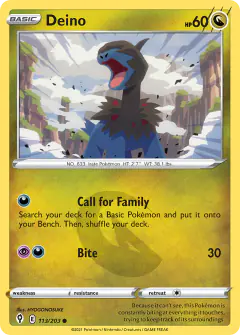 Deino Common card from Evolving Skies
