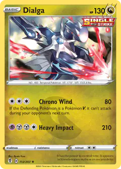 Dialga Rare Holo card from Evolving Skies