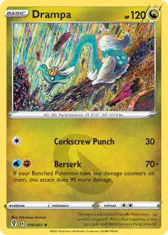Drampa Rare card from Evolving Skies