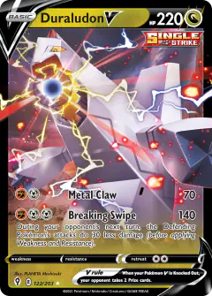 Duraludon V Rare Holo V card from Evolving Skies