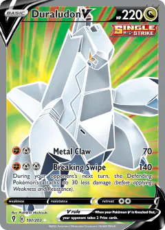Duraludon V Rare Ultra card from Evolving Skies