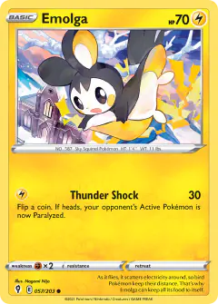 Emolga Common card from Evolving Skies