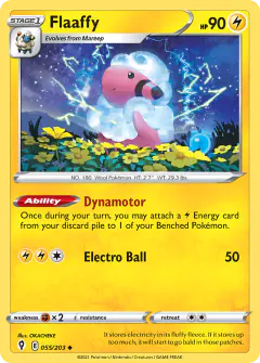 Flaaffy Uncommon card from Evolving Skies