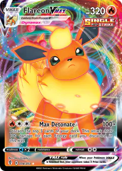 Flareon VMAX Rare Holo VMAX card from Evolving Skies