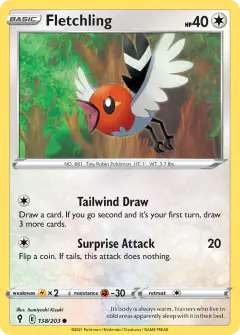 Fletchling Common card from Evolving Skies